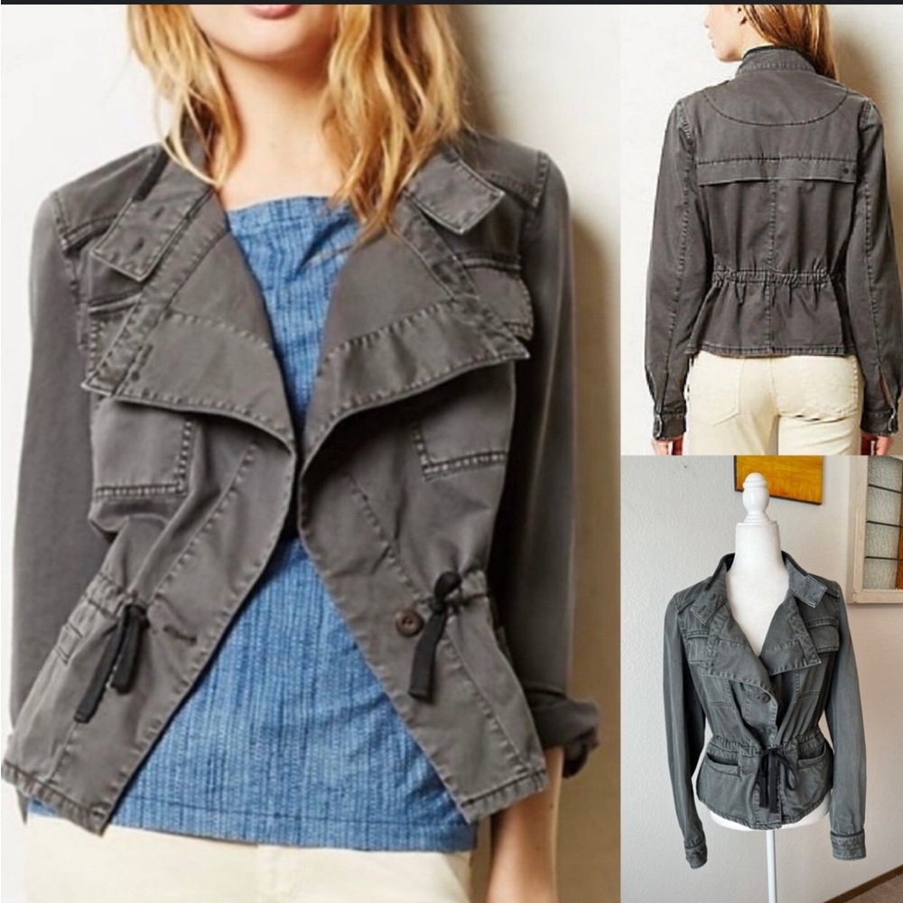 Hei Hei Antropologie Gray Anorak Jacket Size XS